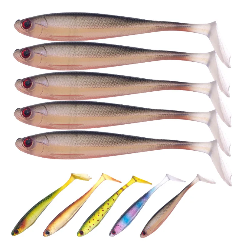

Duck Foot T Tail Soft Worm Lures 9.5cm 5.8g PVC Material Realistic Artificial Baits Freshwater Saltwater Universal Fishing Lures