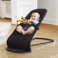 Baby Rocker Chair Reclining Seat Foldable Infant Bouncer with Vibration for Newborn 0-12 Months All Season Use No Music
