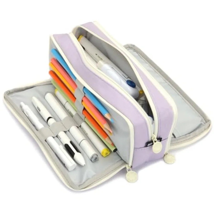 

Large Capacity Special Aesthetic Pencil Case Organizer with 3 Compartments, Big Preppy School Pencil Pouch Bag for Girls Women