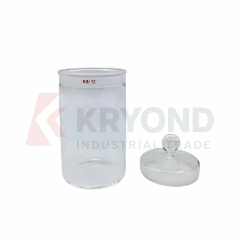 Lab Glass Chromatography TLC Developing Tanks Laboratory Round Glass Tank Solvent Glass Staining Chamber OD H 65x105mm