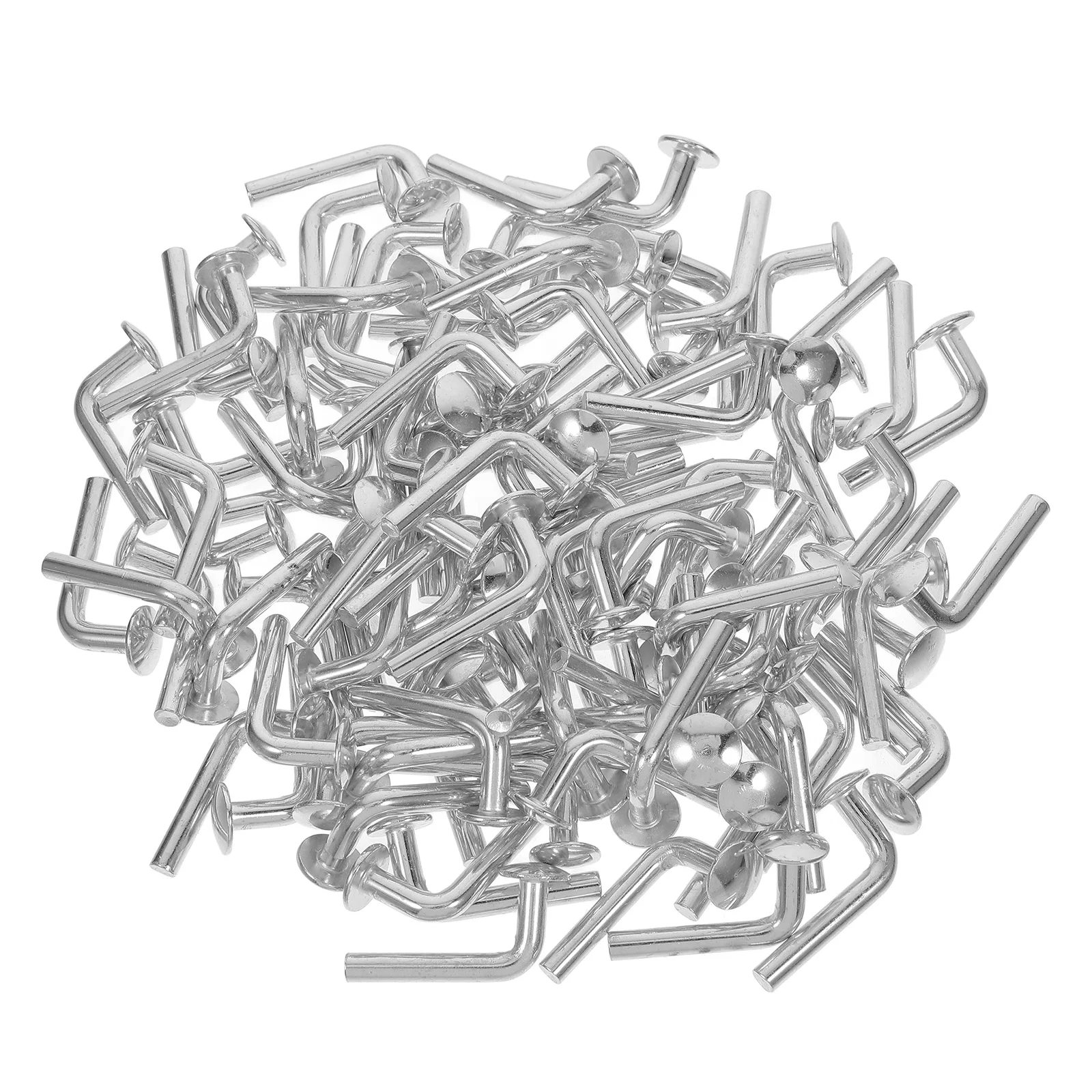 100 Pcs Clip Pallet Rack Drop Pin Square Head Bolts Washers Iron J Safety Racking