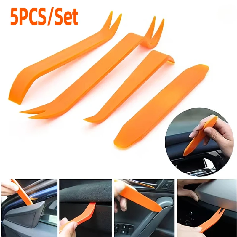 4個/セット 車用ハンドツール 自動車ドアクリップパネル オーディオビデオ ダッシュボード プラスチック取り外しキットセット インストーラー こじ開けツール 送料無料