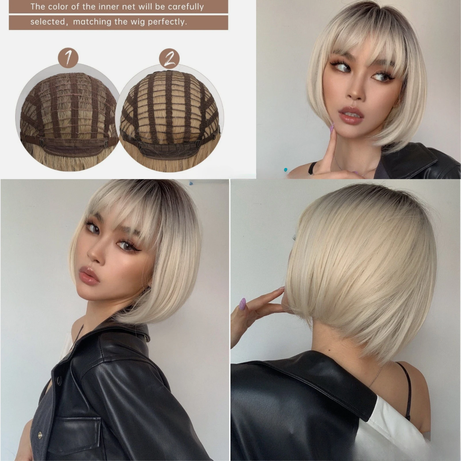 

Whirl Platinum Blonde Short Straight Hair Wigs For Fashionable Women