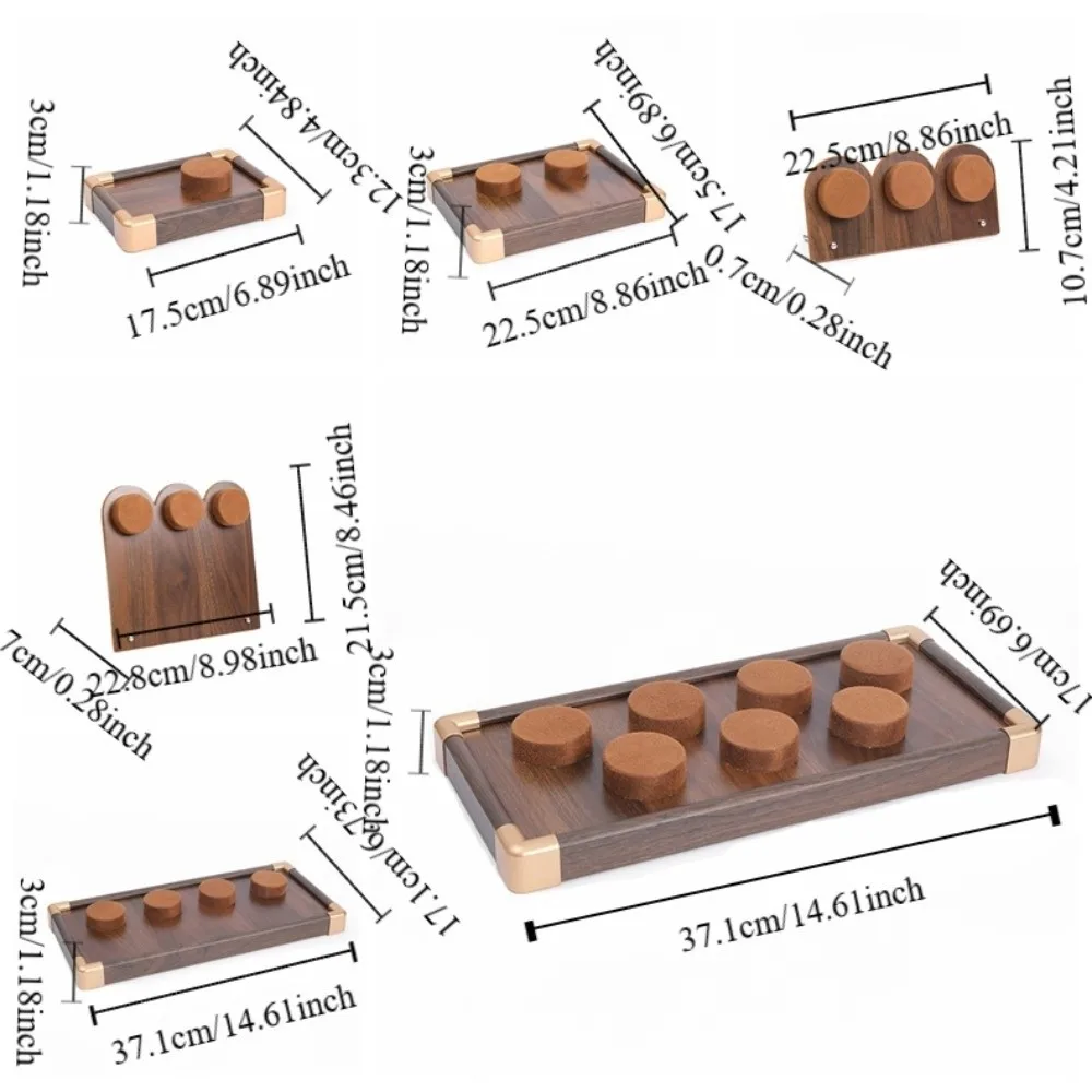 Walnut Wood Bracelet Tray Necklace Organizer Bracelet Display Rack Storage Case Ornaments Jewelry Display Stand Bracelet Holder