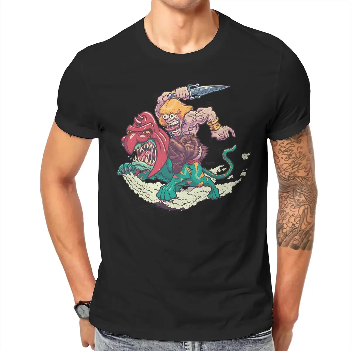 He Newest TShirts RAT FINK Cartoon Men Style Pure Cotton Tops T Shirt O Neck