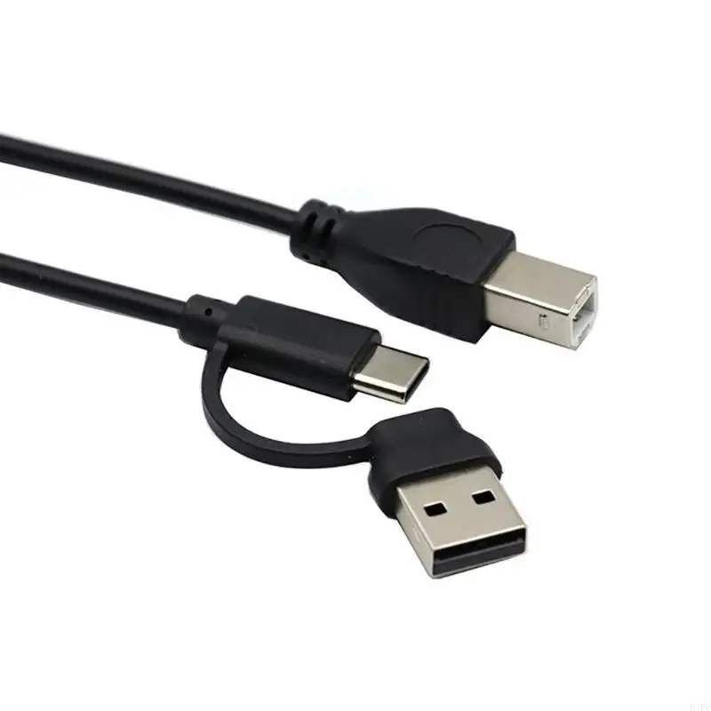 E1PF Tipo-C otg conector piano USB tipo C masculino para USB2.0 Adaptador masculino Tipo-B adaptador para 1M
