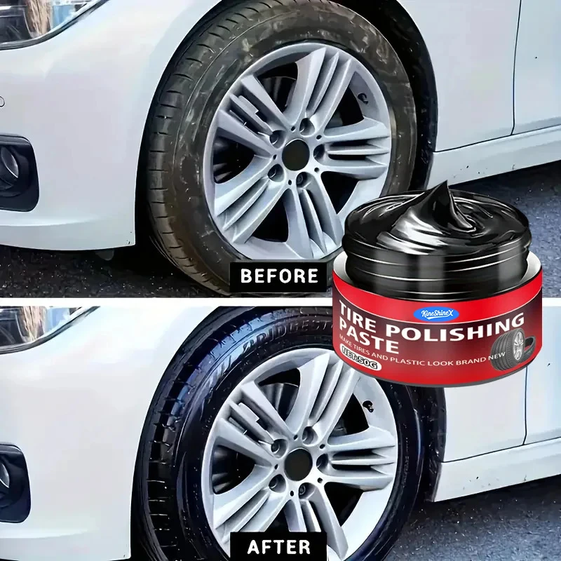 Premium Tire Wax: Enhances Long-lasting Gloss for Tires, Resists Aging, Cracking, and Fading, Extends Service Life