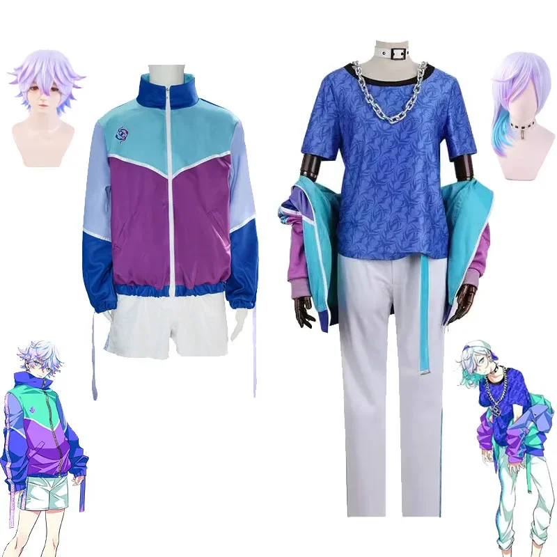 Anime Paradox Live Cozmez Cosplay Yatonokami Kanata Yatonokami Nayuta Costume Wig Rapper Stage Performance Outfits Halloween Men