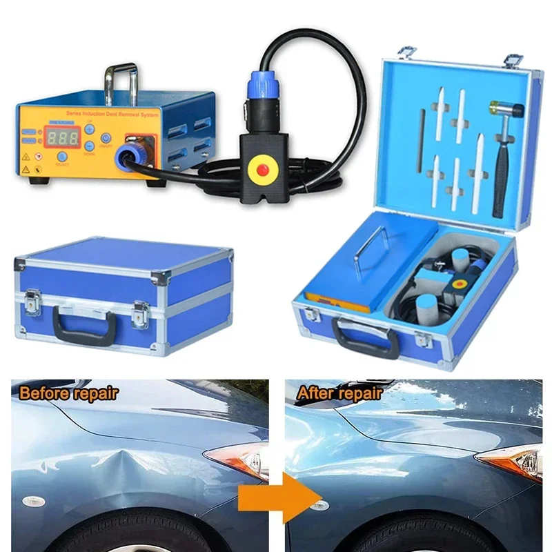 

Auto Body Paintless Dent Repairs Machine Portable Removal Induction Heating Equipment Car Metal Plate Dents Restore Pulling Tool