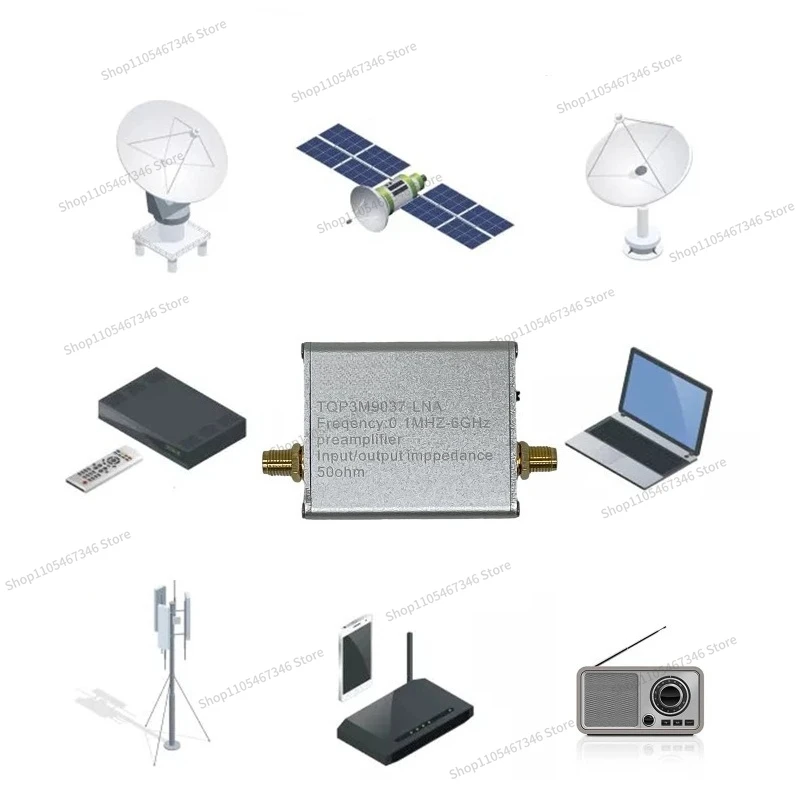 For 100K-6GHz Low Noise Amplifier 30dB Gain, Front RF, Signal Amplification