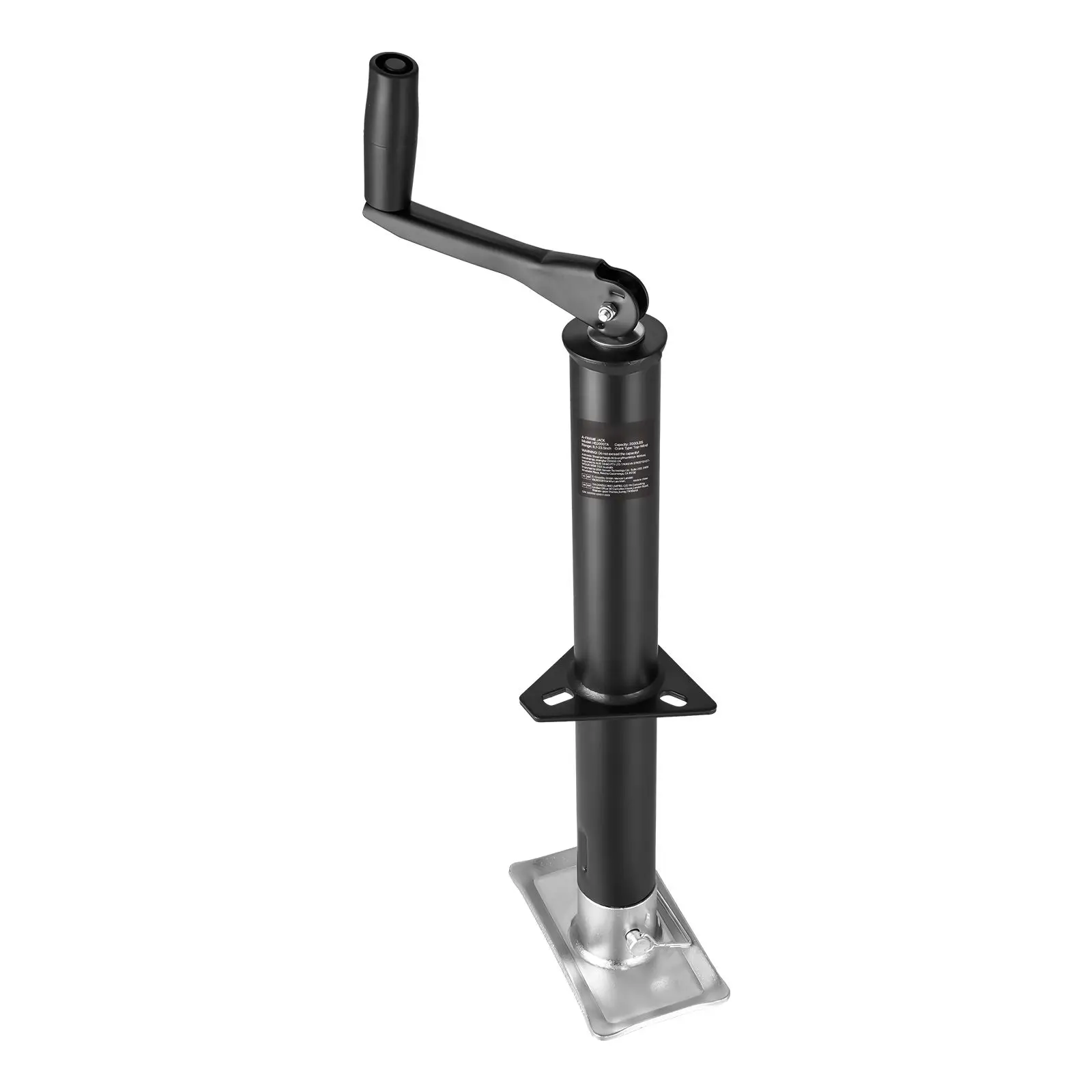 A-Frame Trailer Jack, 2000 lbs Dynamic Load Capacity, Trailer Jack Stand with Handle & Rectangular Footpad, 15-inch Vertical Tra