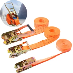 Adjustable Secure Tie-Down For Safe Luggage Transport Heavy-Duty Car And Truck Front Cargo Ratchet Strap With Metal Buckle