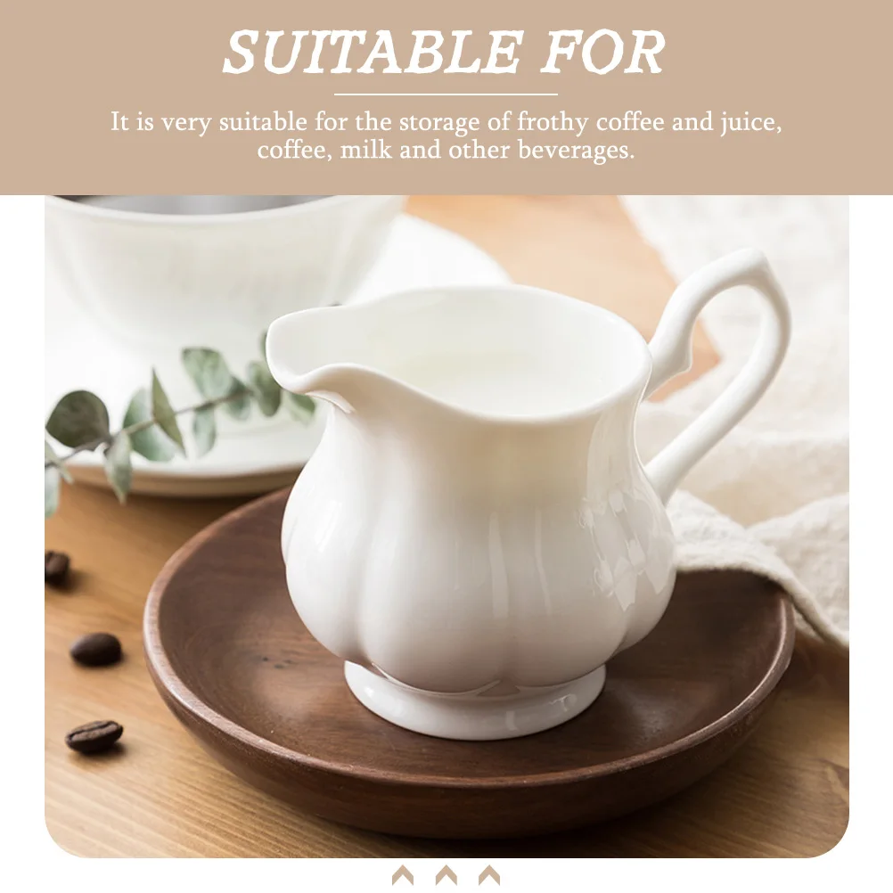 

Practical Ceramic Milk Jug Heat Resistant Coffee Creamer Pitcher Multipurpose Beverage Cup Creamer Pitcher