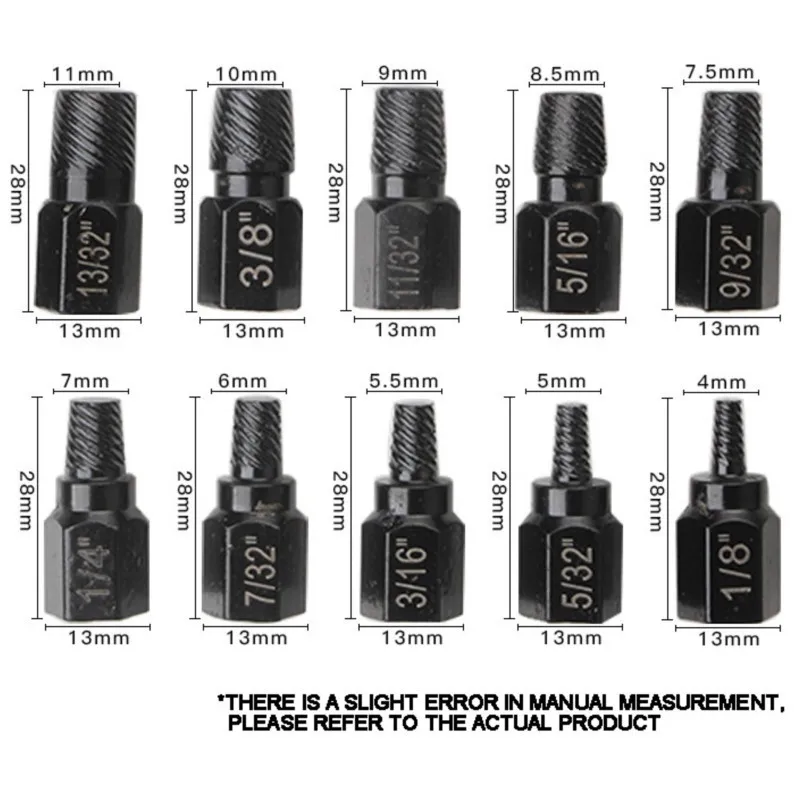 

Ударный съемник болтов и гаек, набор сверл для винтов, инструменты для снятия болтов, набор сверл для извлечения болтов, 10 шт./компл.