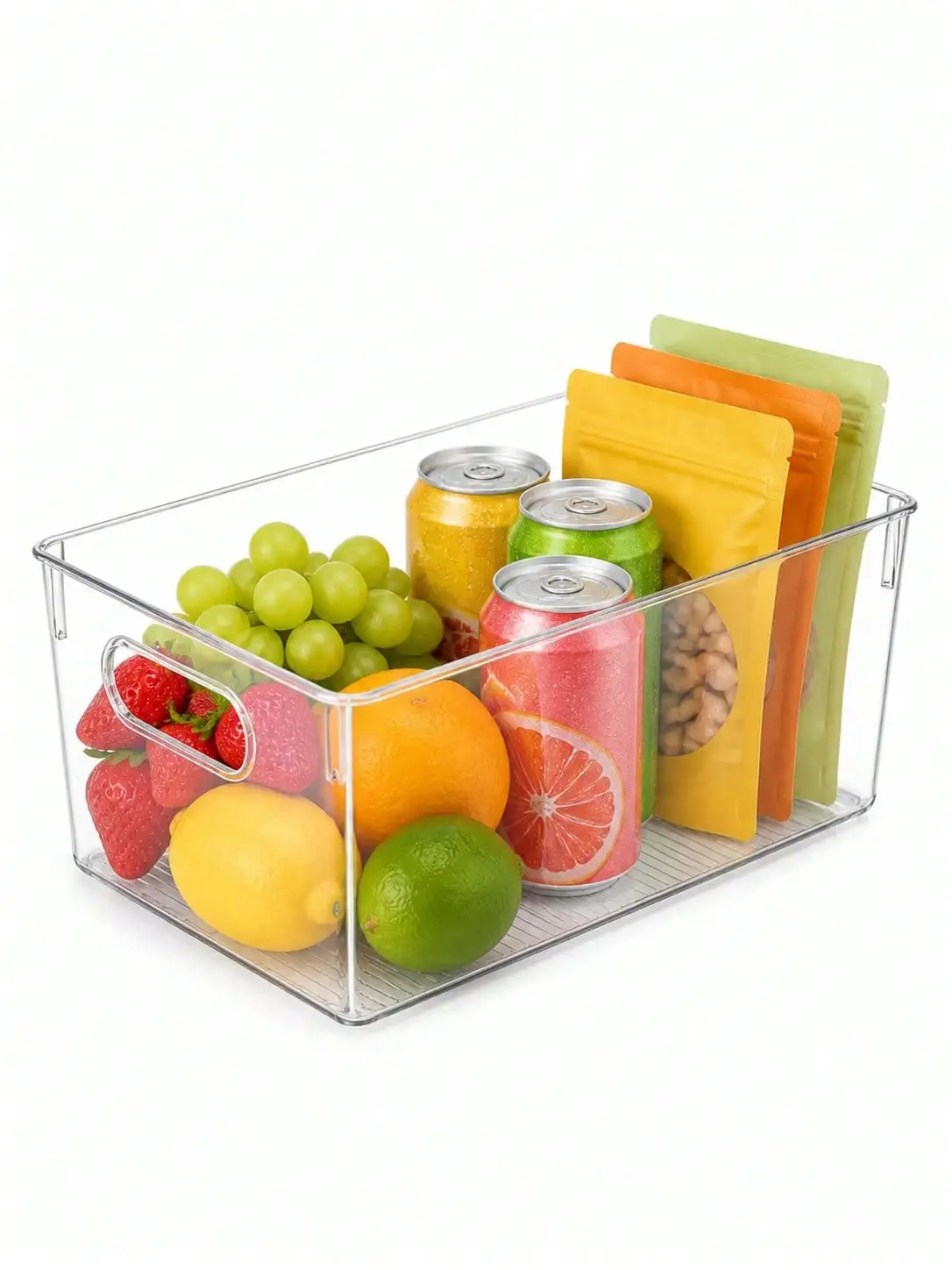 12-Pack Clear Storage Bins with Handles, Open-Top Organizer Set for Bathroom Vanity, Toiletry and Linen Organization