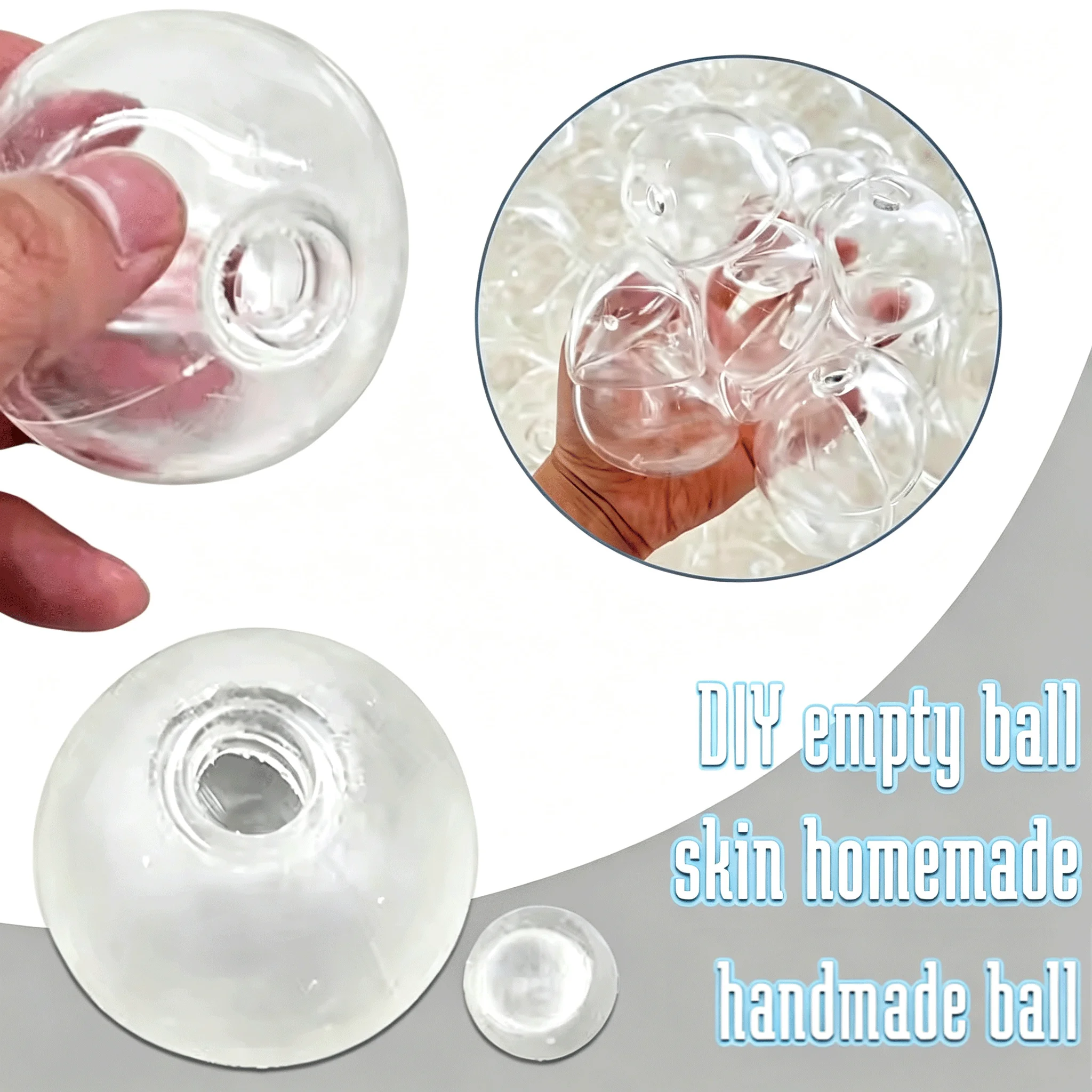 10PCS DIY Empty Ball Shell For Handmade Toy - Creative DIY Stress Relief Ball Kit Soft Slow Rebound Design Fidget Toy