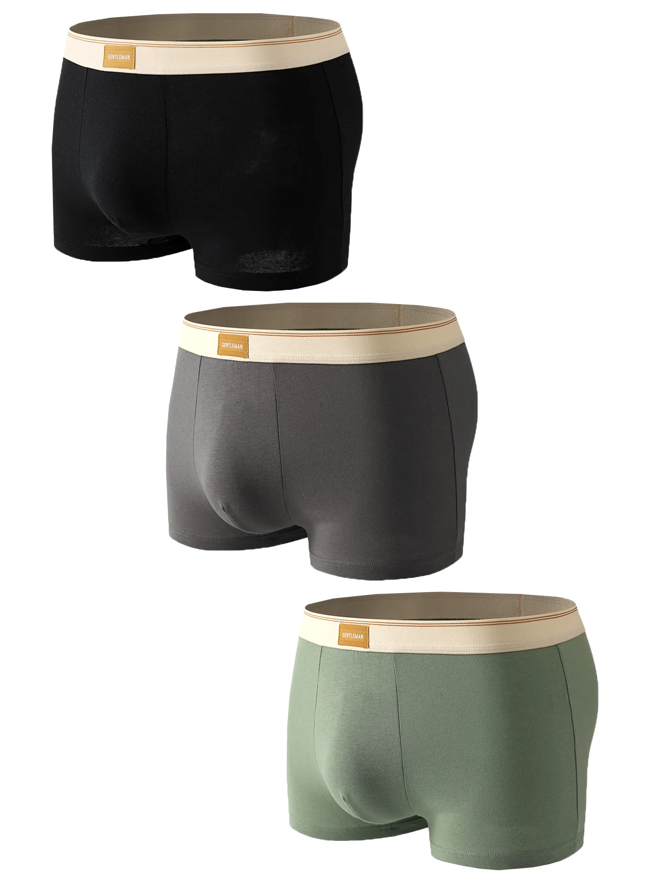 

3шт простые, повседневные, удобные, дышащие, спортивные и эластичные мужские трусы.