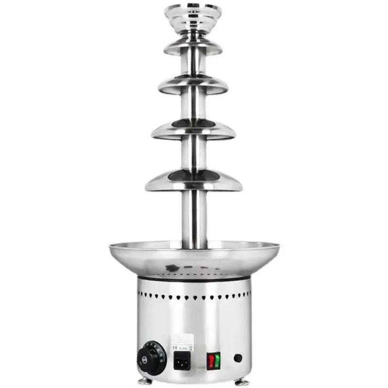 Six-layer chocolate fountain machine, commercial buffet hotel chocolate cake waterfall dough machine
