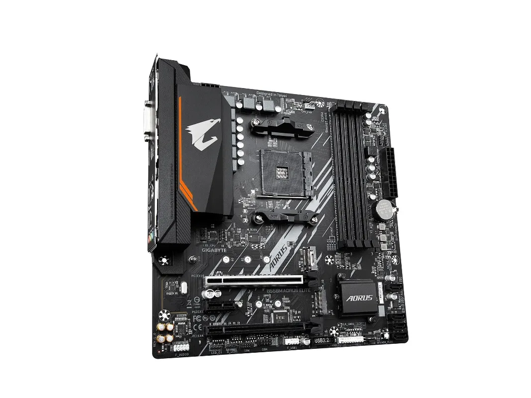 Gigabyte GIGABYTE B550M AORUS Elite (AM4/ AMD/ B550/ Micro-ATX/ DDR4/ Dual M.2/ PCIe 4.0/ Realtek GbE LAN/Игровая материнская плата)