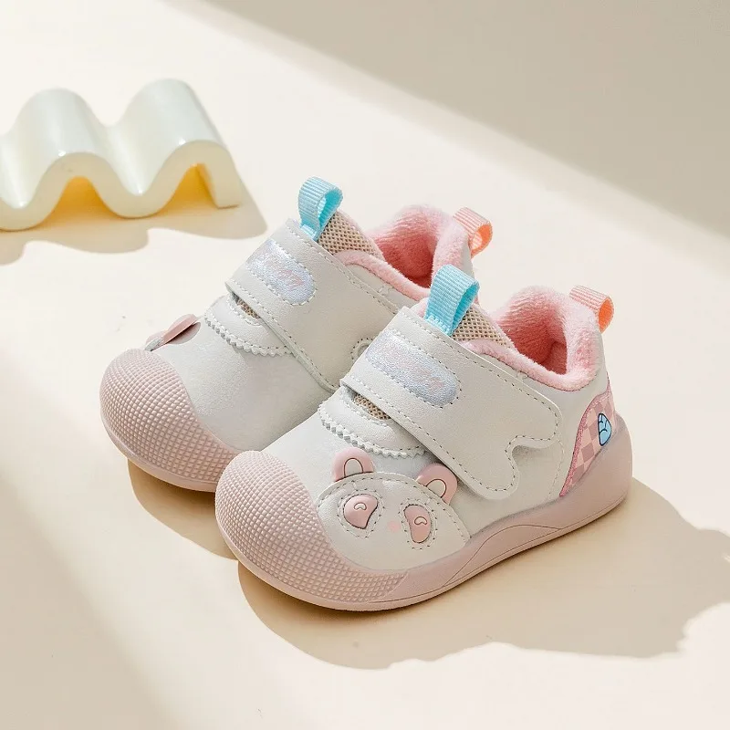

Baby Boy Toddler Winter Fleece Lined Double Layer Soft Sole Kids Shoes Autumn Winter Toddler Walking Shoes​