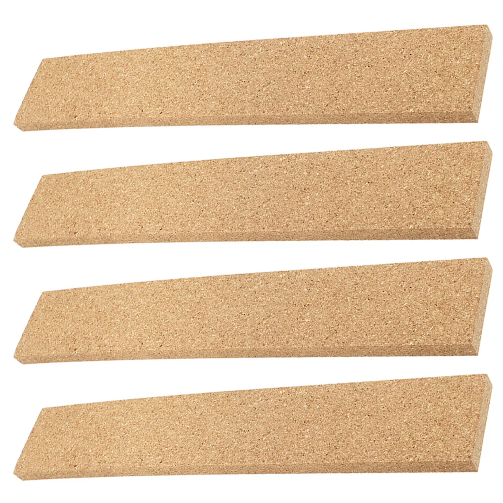 

4pcs Soft Wall Strips Natural Frameless Memo Board Strip For Home Office Adhesive Cork Bulletin Bars Cork Board Strips For Walls