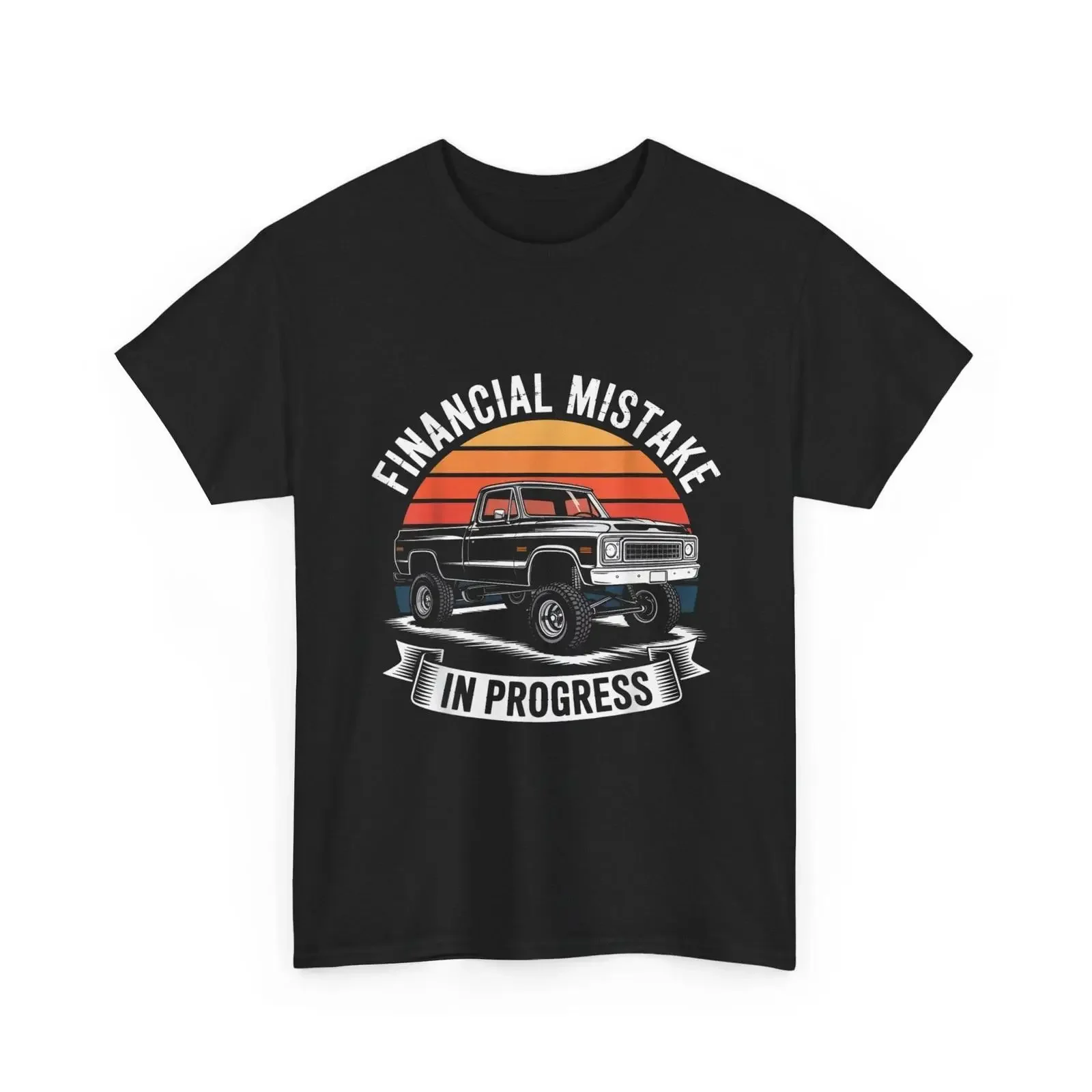 T-shirt Pickup Truck pour les amateurs de voitures, motif graphique vintage délavé, respirant, décontracté, légèrement confortable