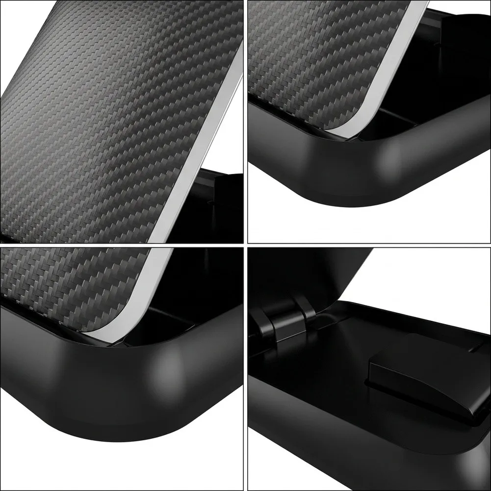 Dashboard Phone Holder with Carbon Fiber Aesthetic and Silicone Construction Designed for Wide Range of Phones