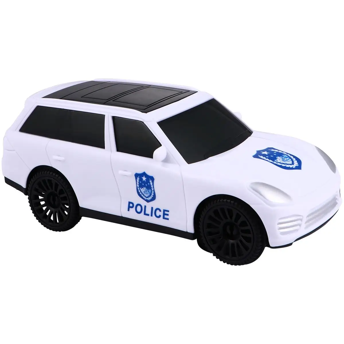 

Toy Electric Police Car White Plastic Vehicle Model Without Music Safe Non Remote Control