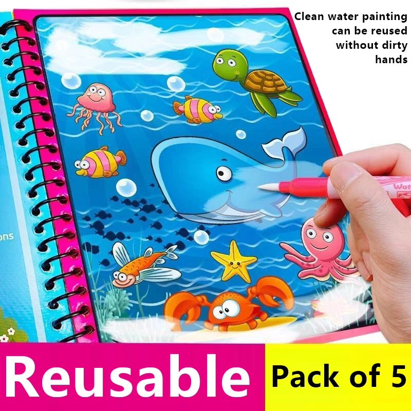 NEW Kids Magic Water Drawing Books Coloring Books Painting Toys For Kids Birthday Christmas New Year Gift For Boys And Girls