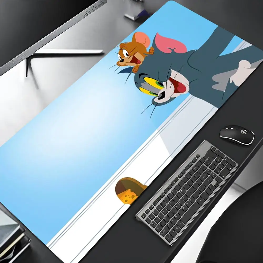 Cartoon T-Toms And J-Jerrys Mouse Pad Cartoon Lockedge Large Gaming Pad Computer Gamer Keyboard Mat Desk Mousepad PC Desk Pad
