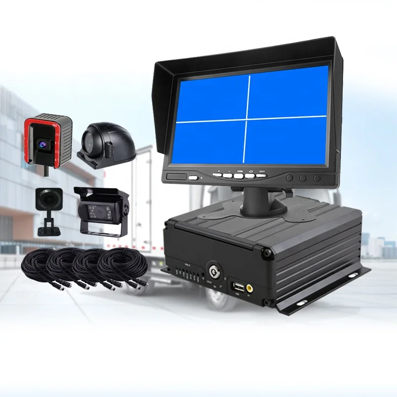 Vehicle Camera Monitor 4CH MDVR HDD CMSV6 System for Bus Truck Car Security Recording Fleet Management 1080P H265 Night Vision
