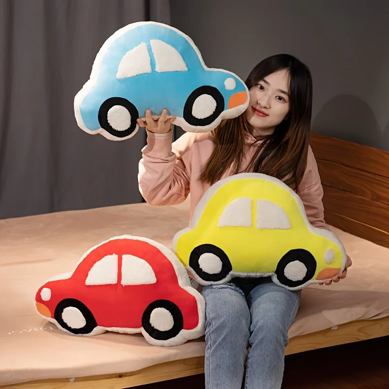 

Plush Pillow Cartoon Car Soft Decorative Cushion for Home and Car Vehicle Themed Stuffed Toy for Comfort Suitable for Children