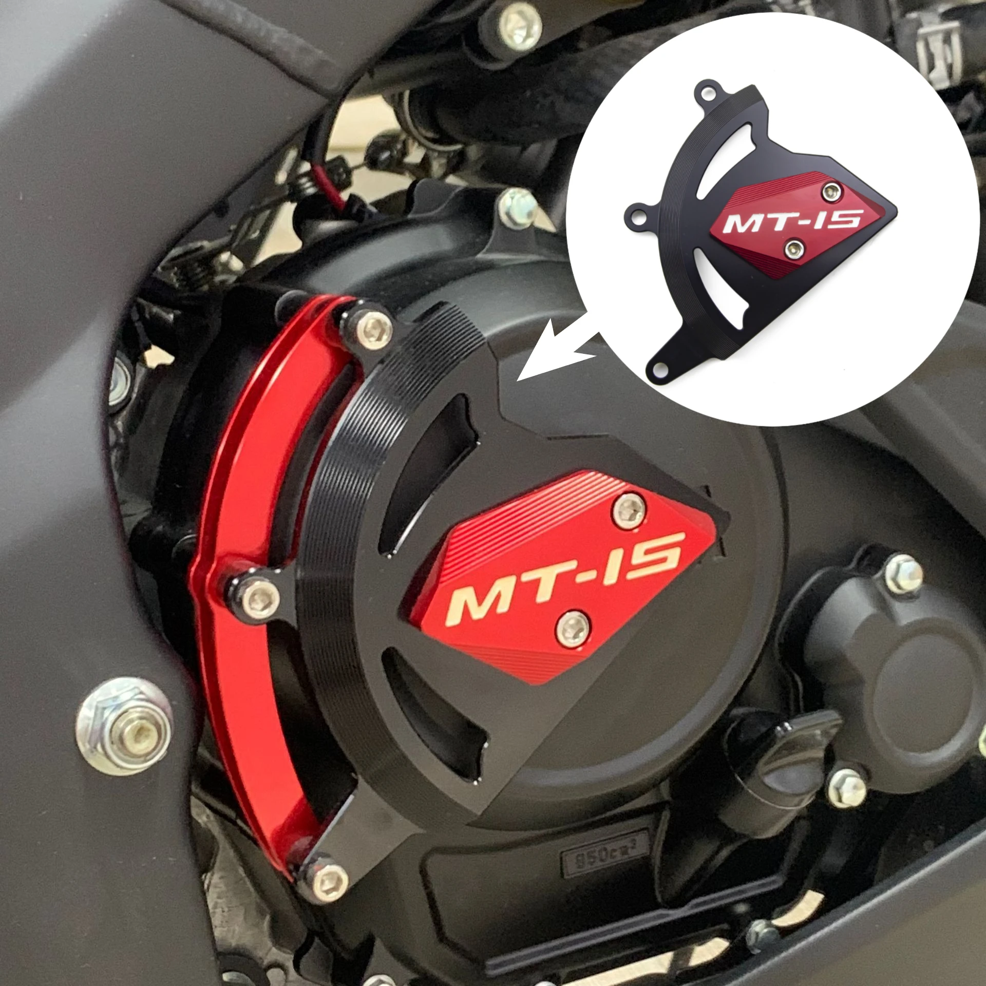 

REALZION MT15 Engine Protector Cover CNC Aluminum Motorcycle Accessories Crash Protection Guard For YAMAHA MT-15 MT 15 2019-2021
