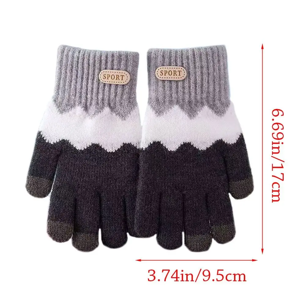 Fashion Warm Kids Winter Gloves Coldproof Windproof Baby Gloves Full Finger Thicken Children Mittens for 6-14 Years Old Toddler