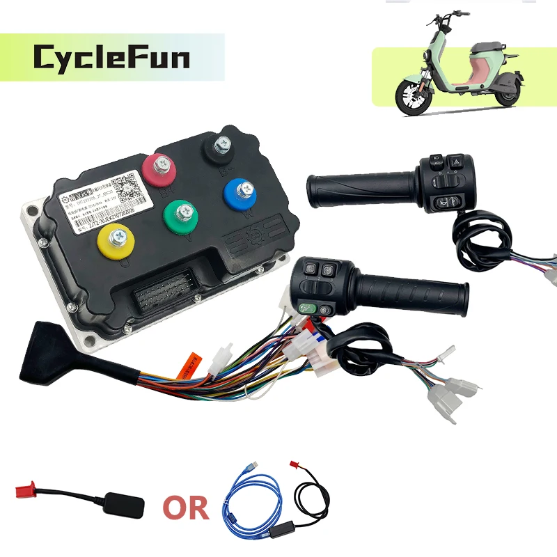

FarDriver 100A/300A ND72300 48V-72V 2KW-3KW Sine Wave Hall Sensor Controller With T08 Throttle For Electric Motorcycles Scooter