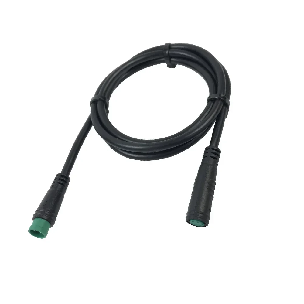 SPORTFUNSF 5Pin Male To Female E-bike Extension Cable Green Connector For Electric Bike Bafang Display Extension Cable Waterproo