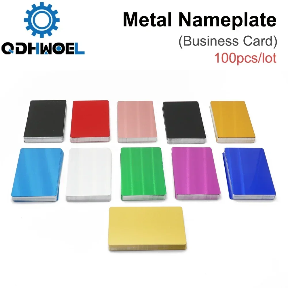 Imagem -05 - Qdhwoel Multicolor Metal Nameplate Cartões de Visita Material de Liga de Alumínio Máquina de Marcação a Laser Co2 Marcador 100 Pcs