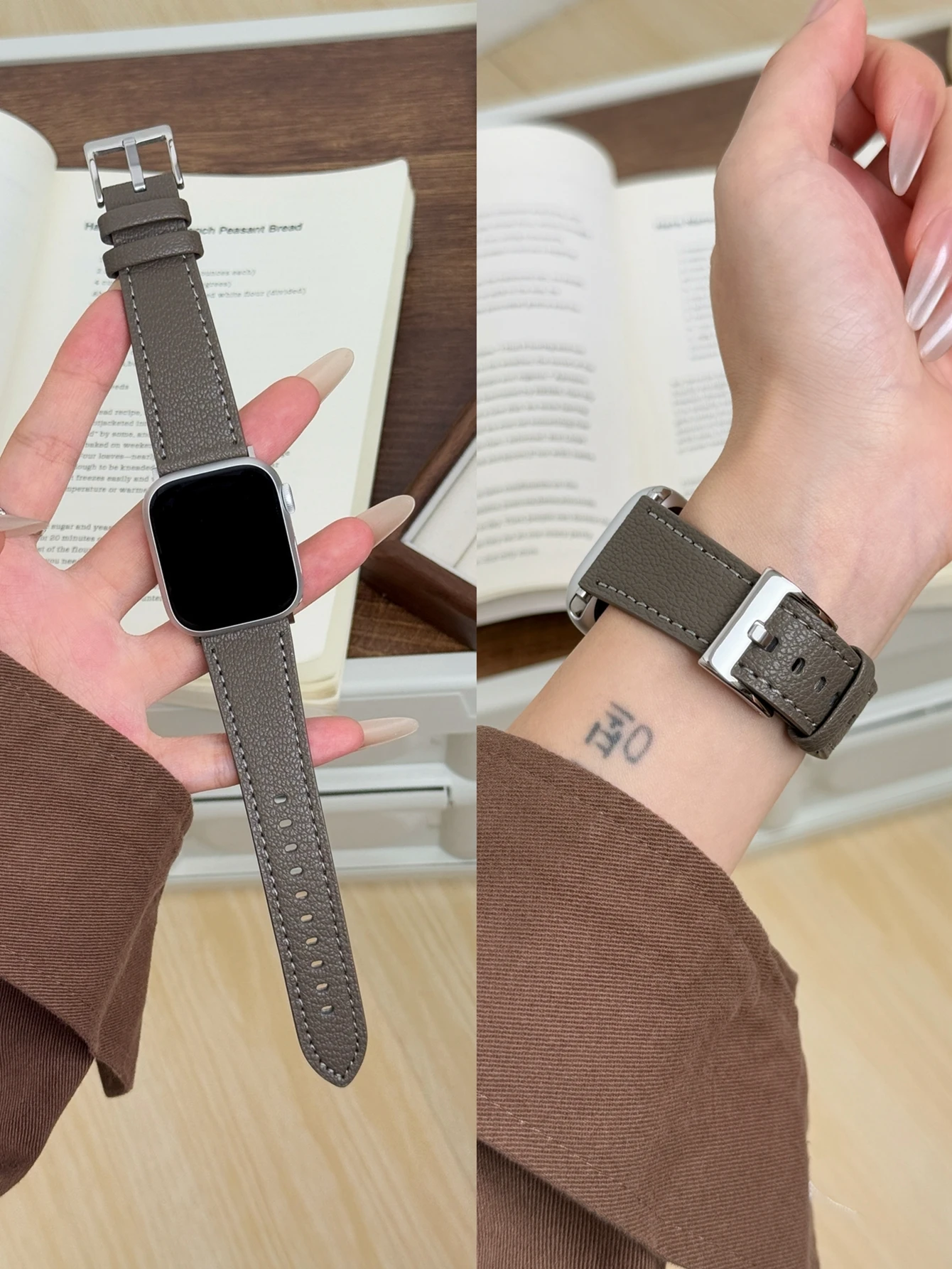 Lederschlaufe für Apple Watch Band für Frauen Sport Correa 38mm 40mm 41mm 42mm 44mm 45mm 46mm 49mm, Armband für IWatch – Detail 7