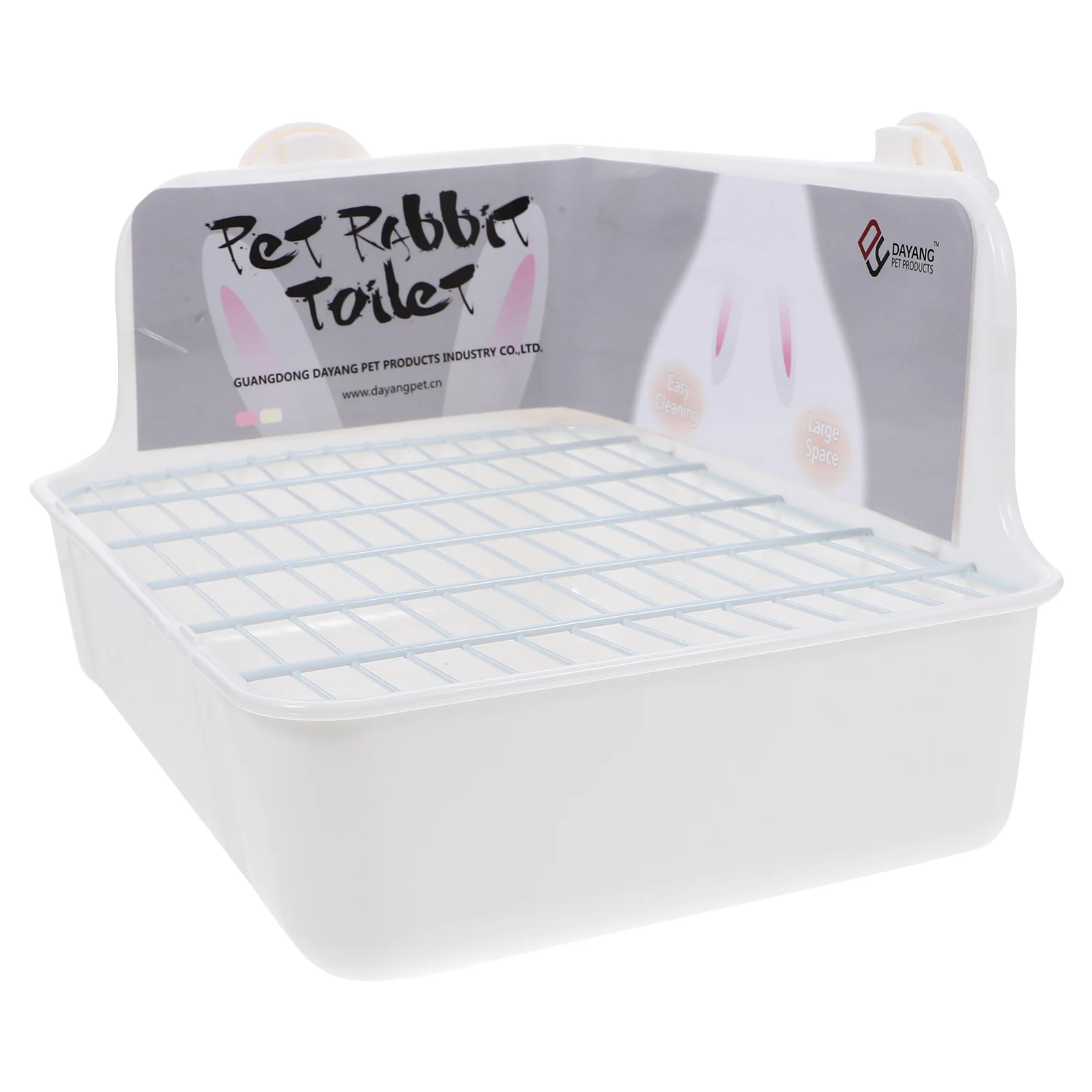 Potty Training for Rabbits Bunny Clean Equipment Rectangle Hamster Toilet Plastic Litter Pan Pet Urinal Lasting Box