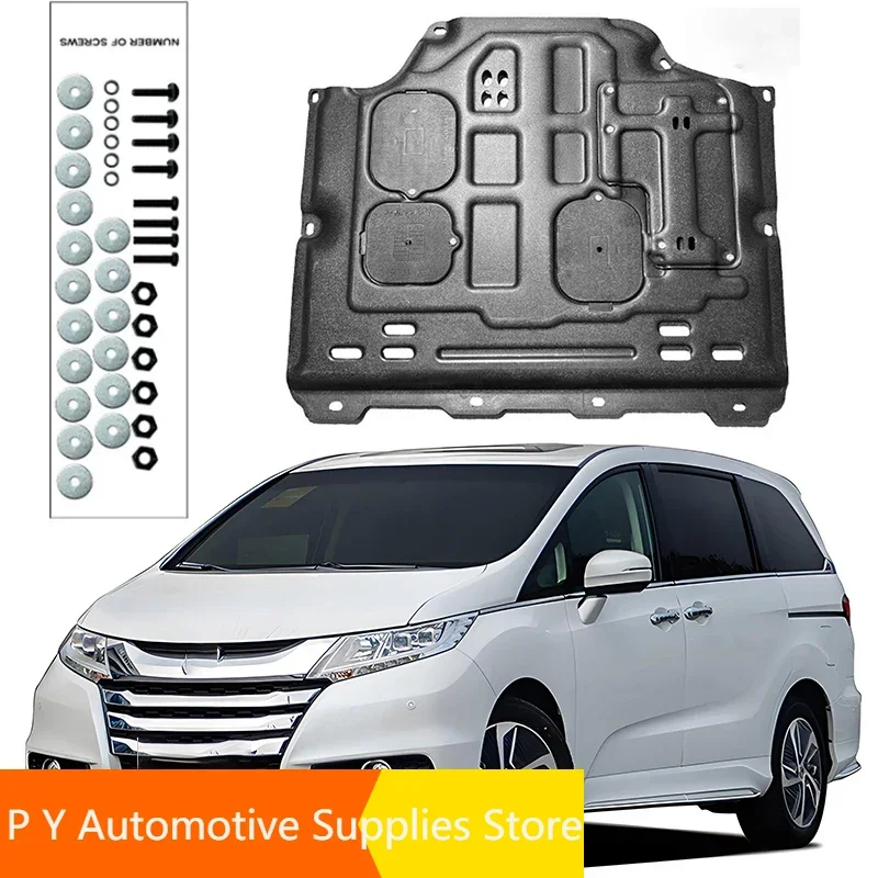 

For Honda ODYSSEY 2015-2024 2.0L Engine Guard Board Splash Shield Mud Fender Plate Cover Black Car Mudflap Mudapron Mudguard