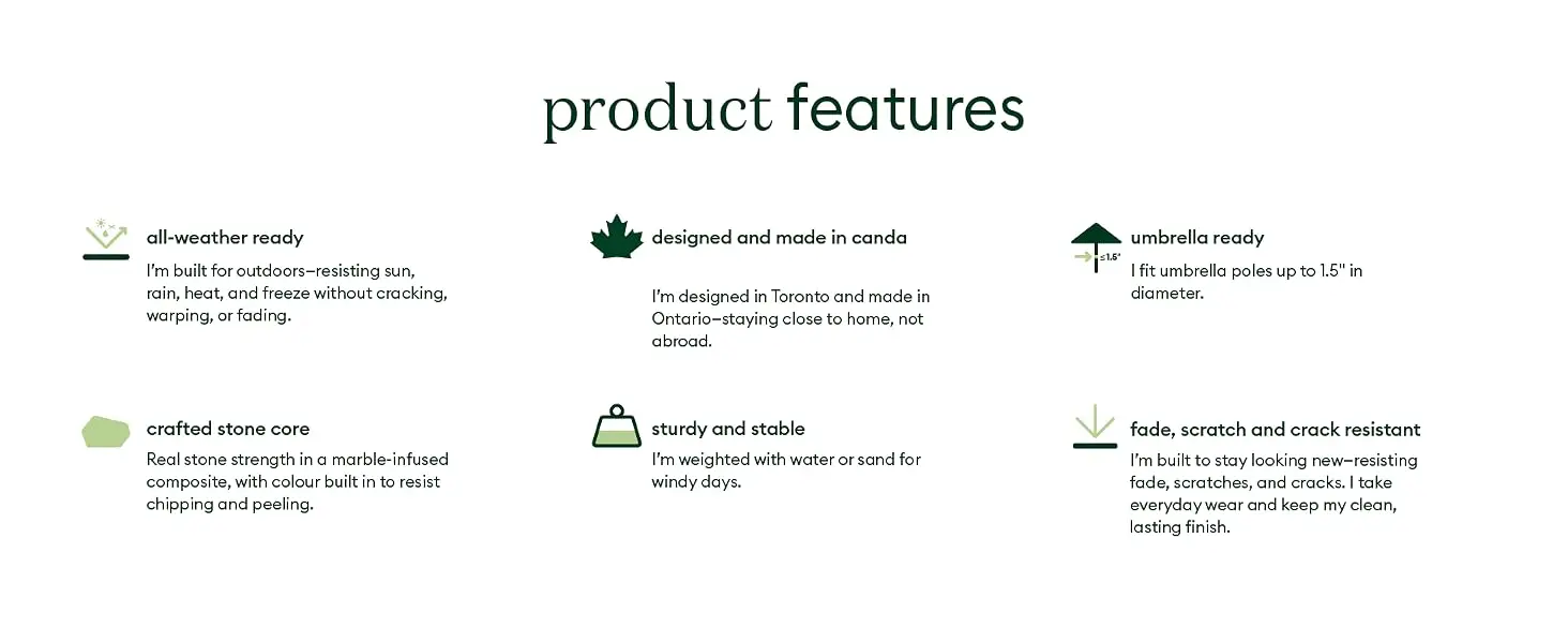 shade table feature