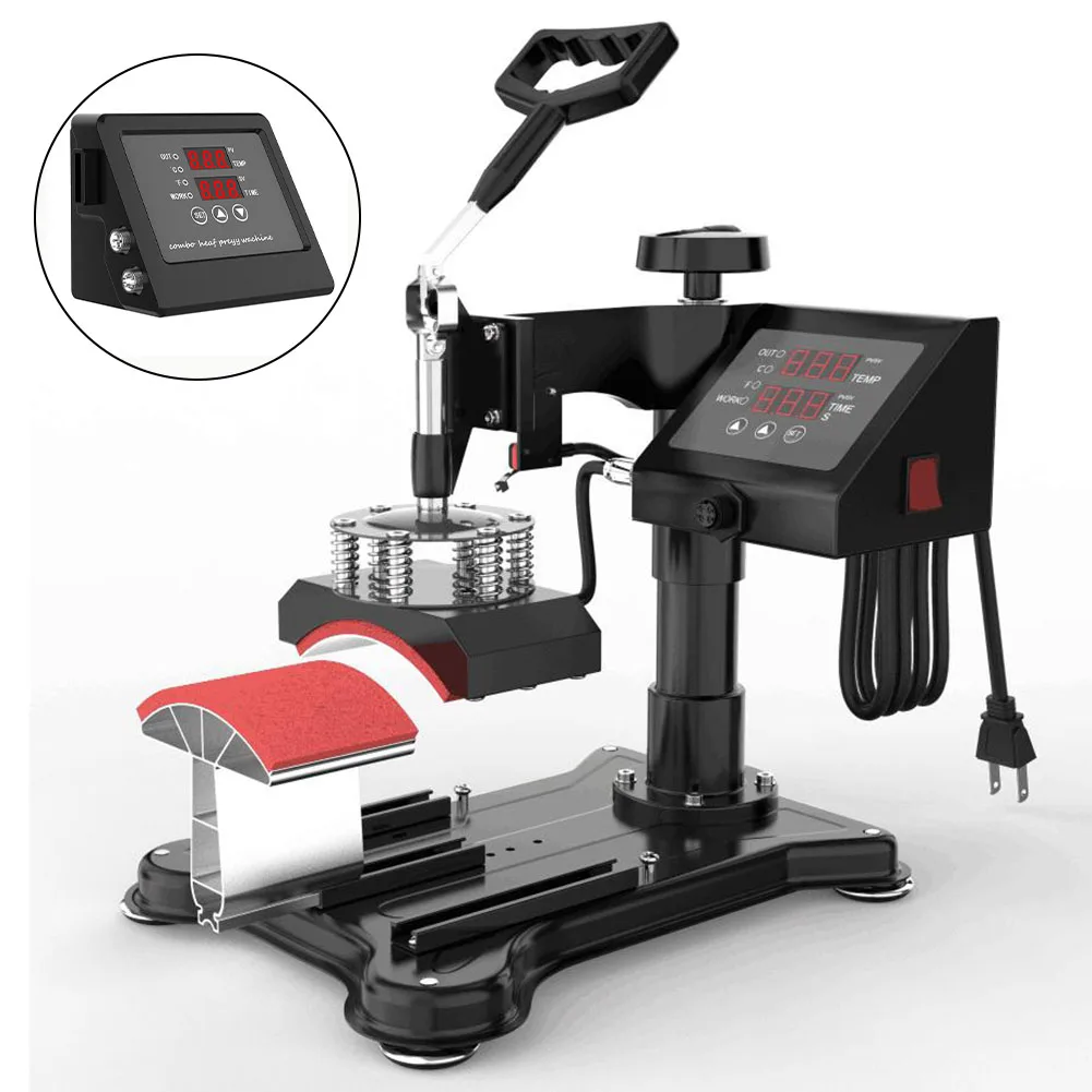 Adjustable Temperature Controller Digital LED Control Box For Heat Press Machine Black ABS Material Construction