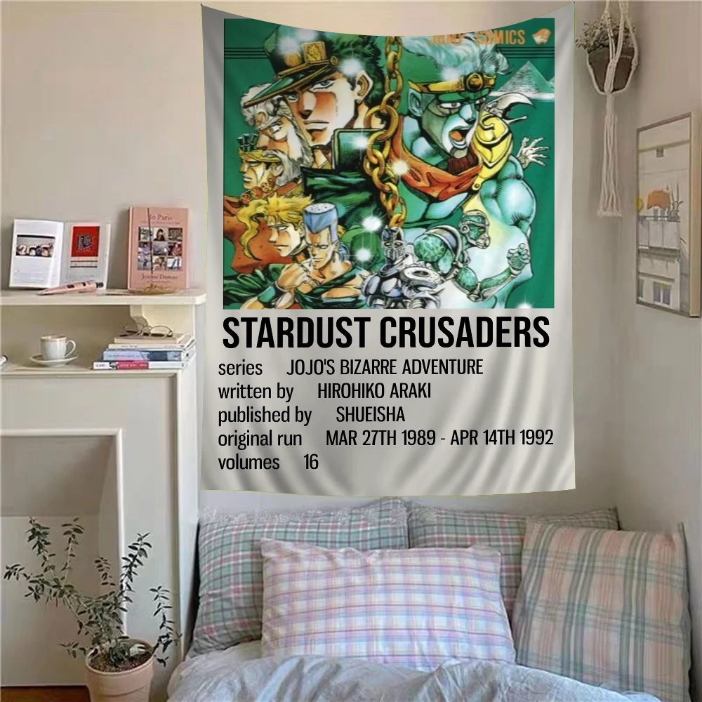 JoJo Bizarre Adventure Anime Tapestry Art Science Fiction Room Home Decor Wall Art Decor