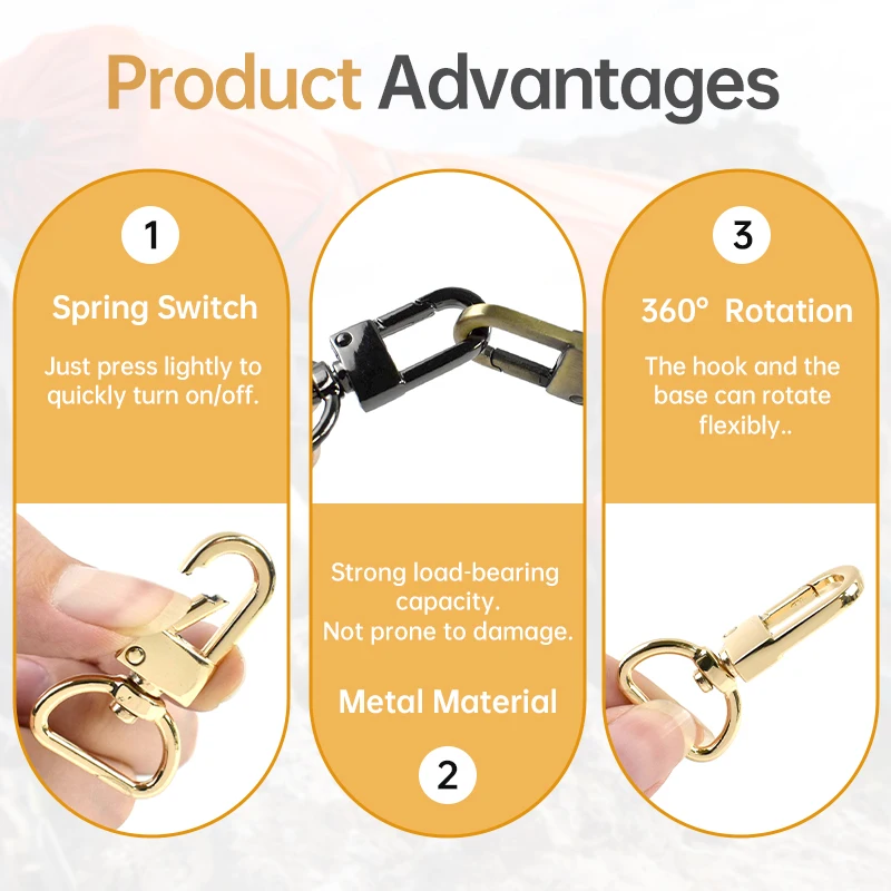 5/10/30Pcs 20mm Metal Bag Buckle Dog Collar Swivel Clasp Trigger Snap Hooks Key Chain Buckles Hanger DIY Sewing Accessories