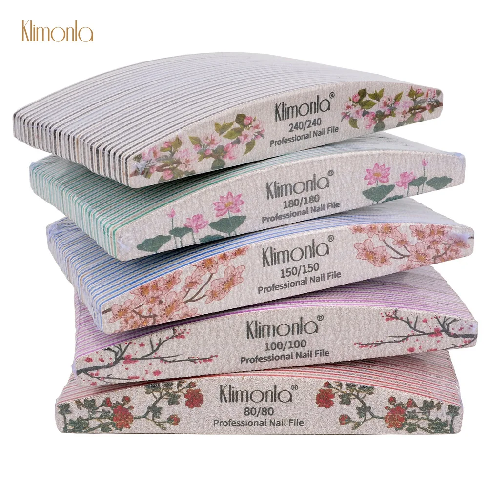 10/25/50 قطعة مجموعة ملف الأظافر زهرة مطبوعة مبرد أظافر ملون الجير a ongle 80/100/150/180/240 أدوات مانيكير احترافية #1