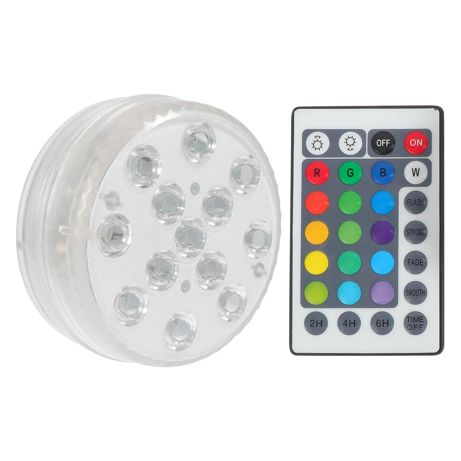 

13 LED Diving Lights 8.5CM Waterproof Submersible Lamp for Pool Bathtub Aquarium Fish Tank Vase Garden IR Remote