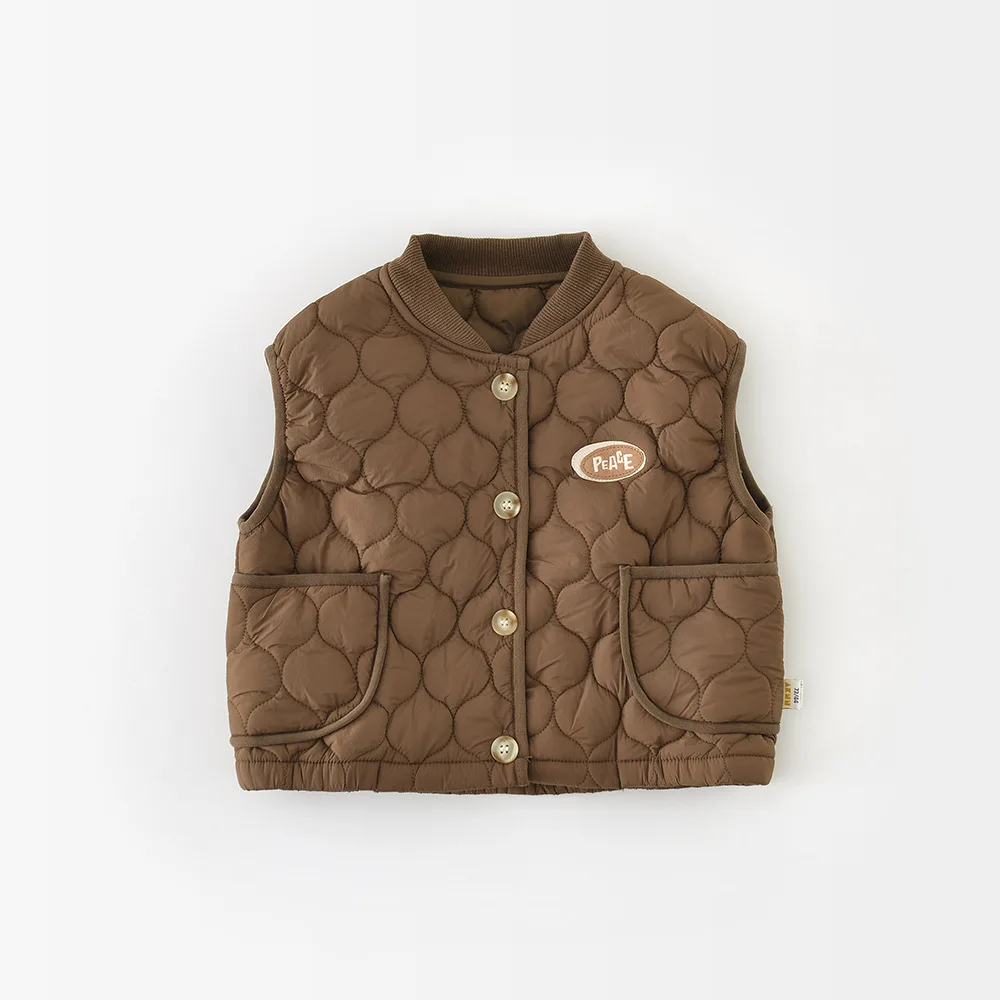 2025 Winter New Baby Sleeveless Warm Vest Plus Velvet Thick Infant Boy Girl Padded Jacket Toddler Thicken Casual Vest Cardigan image 5