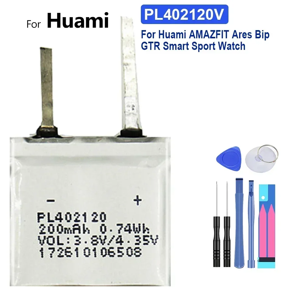 Watch Battery for Huami Amazfit T-rex Pro/Res Sport 2/verge Lite Global/Stratos II 2 A1609/for Amazfit Ares Bip GTR/sports Watch