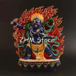 Big 20cm Vajrapani Bodhisattva Buddha Statues Tantric Buddhism Hand-painted Statues of The Mountain God Buddha Figurine