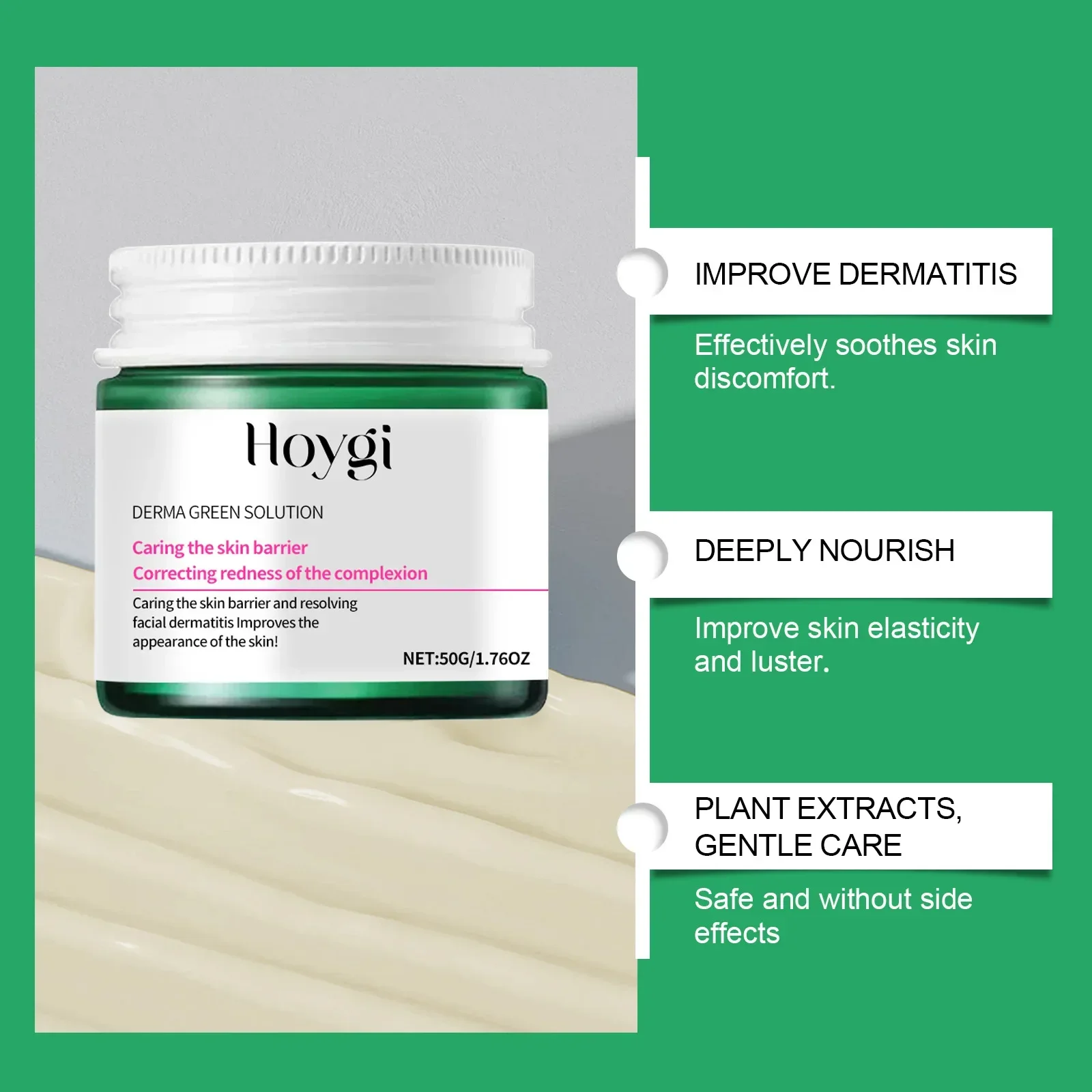 HOYGI Centella Skin Repair Cream Botanical Ingredients Nourishing Skin Glow Repair Cream Improving Skin Texture and Elasticity